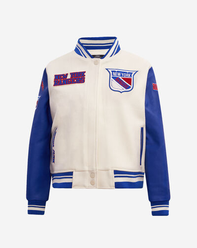 New York Rangers Retro Classic Rib Wool Varsity Jacket