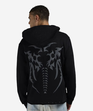 Skeleton Full Zip Up Mask Hoodie