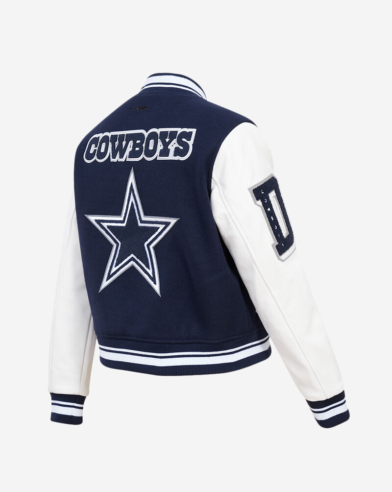 PRO STANDARD Dallas Cowboys Mash Up Rib Wool Varsity Jacket FDCH42386-MNW Blue 3