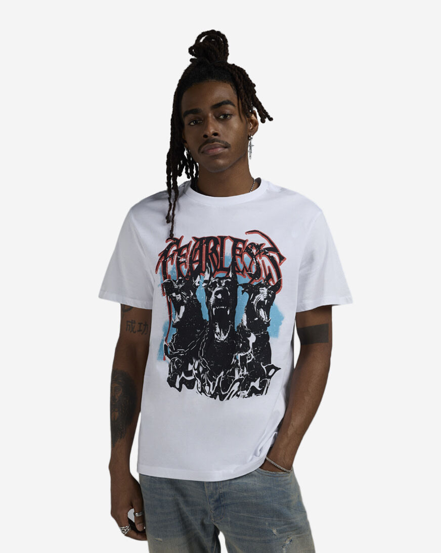 トップス th products Graphic Print Tee Shop Graphic Tees Fearless Dogs Tee MTUS540-US-00220 white
