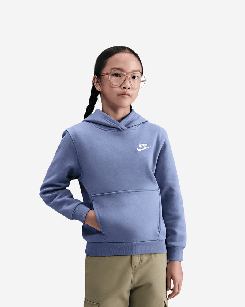 Nike Big Kids' NSW Club Fleece Hoodie FD3000-499 Blue 1