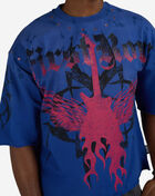 First Row Dystopian Jewel Terry Crop Tee FRM1060S-BLU Blue 3