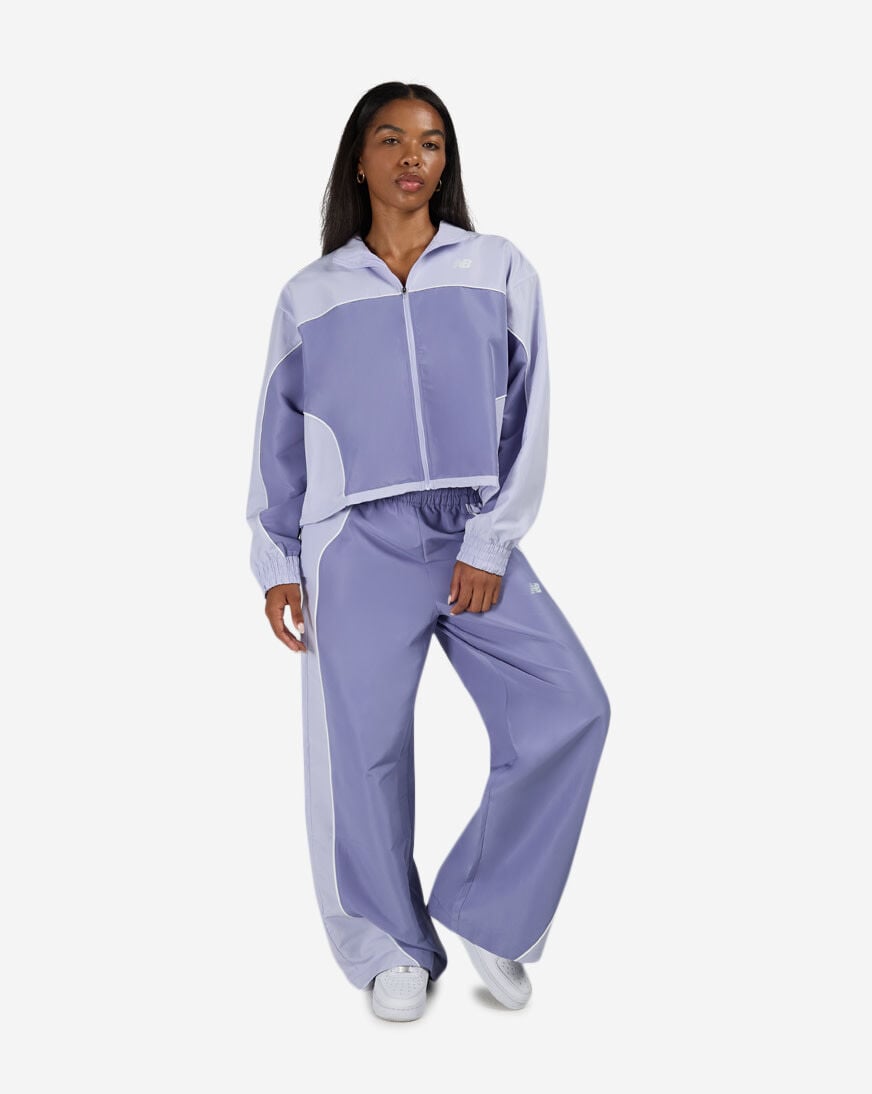 Shop New Balance Trackside Woven Jacket WJ6279FY-DSV purple