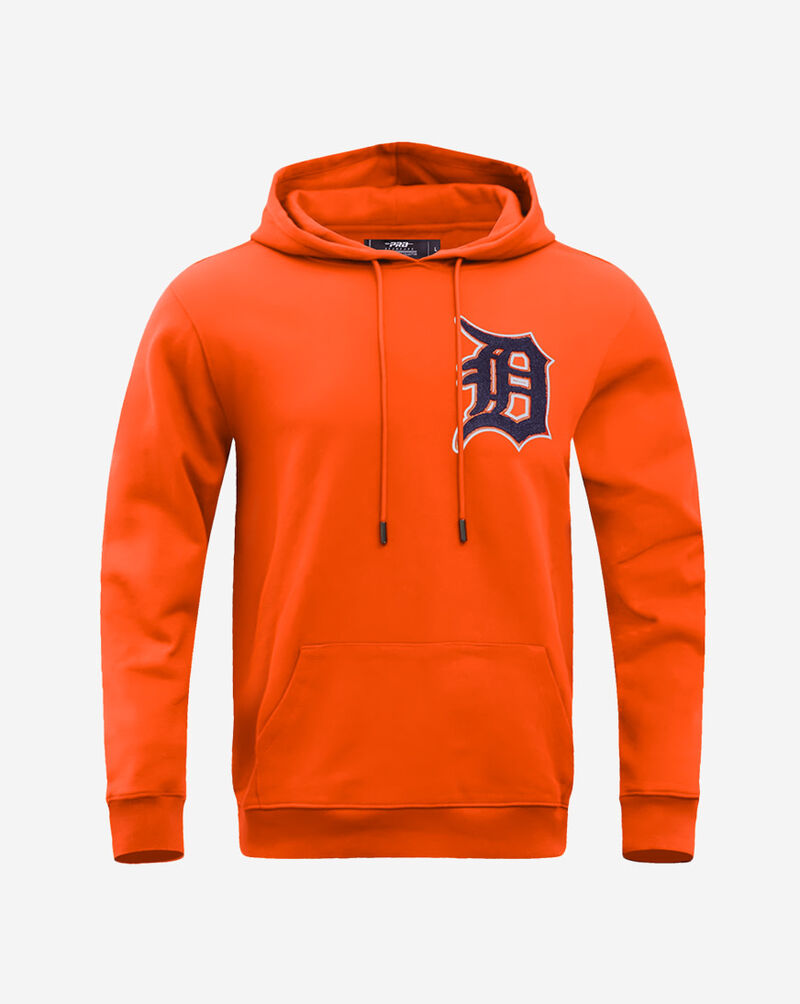 PRO STANDARD Detroit Tigers Classic Chenille Double Knit Pull Over Hoodie LDT531143-ORG Orange 1