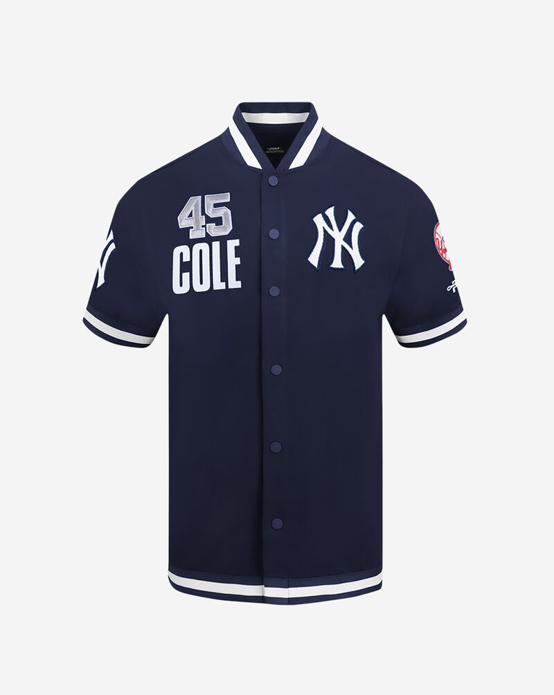 PRO STANDARD New York Yankees Gerrit Cole #45 Short Sleeve Classic Player Double Knit Warm Up Jacket LNY1315891-MDN Blue 1