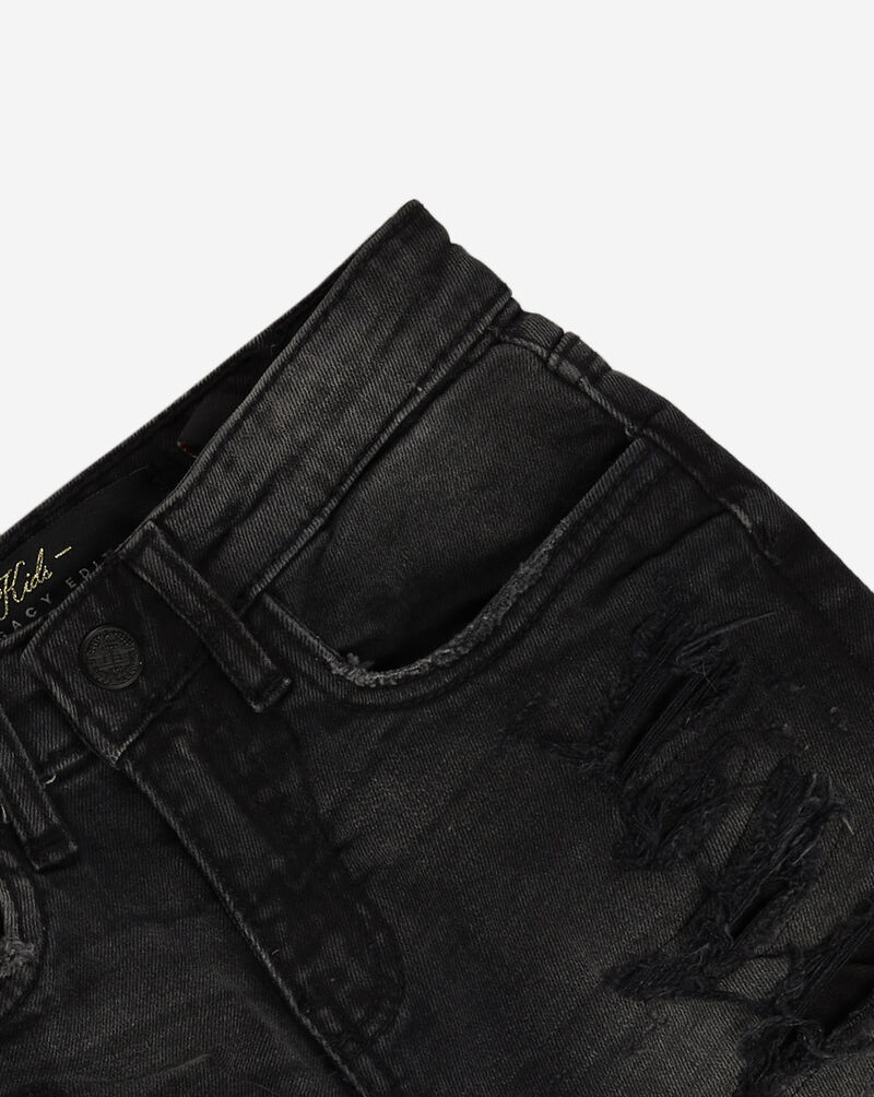 Jordan Craig Kids' Distressed Shorts (2-7) J331SK-INDUSBLK Black 2