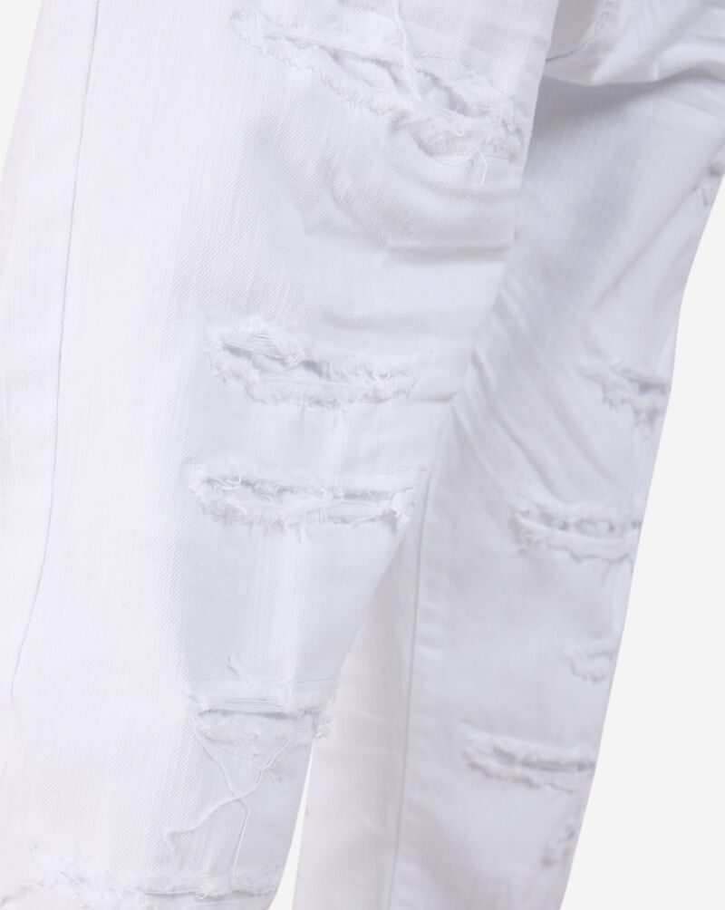 Jordan Craig Rip and Repair 5-Pocket Straight Jeans JR970RJ-WHT White 3