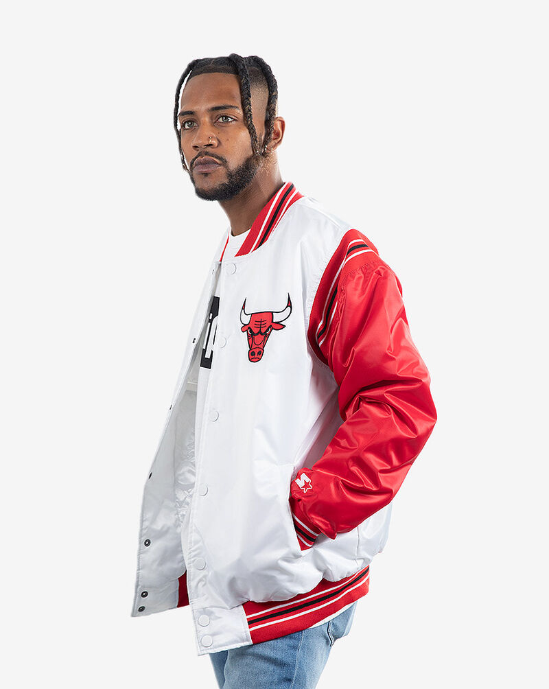 Starter Chicago Bulls Renegade Varsity Jacket 030739CGB White 2