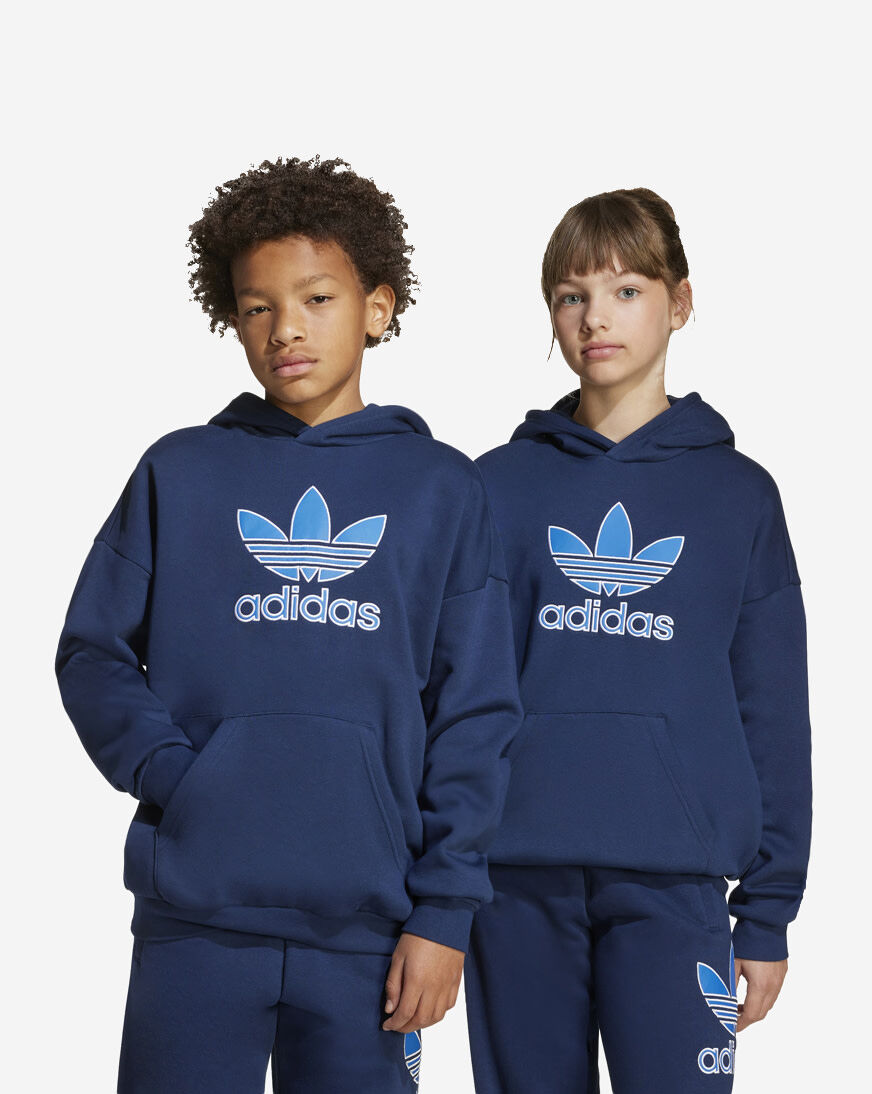 Shop adidas Kids' Trefoil Hoodie JV8651 blue | SNIPES USA
