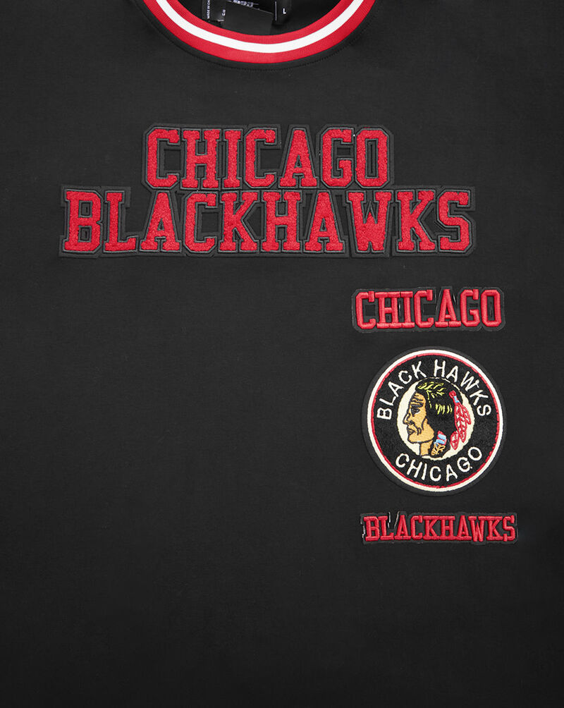 PRO STANDARD Chicago Blackhawks Retro Classic Double Knit Tee HCB167536-BKR Black 2