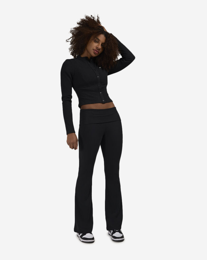 Shop Nike NSW Chill Knit Mid-Rise Tight Ribbed Pants IF0240-010