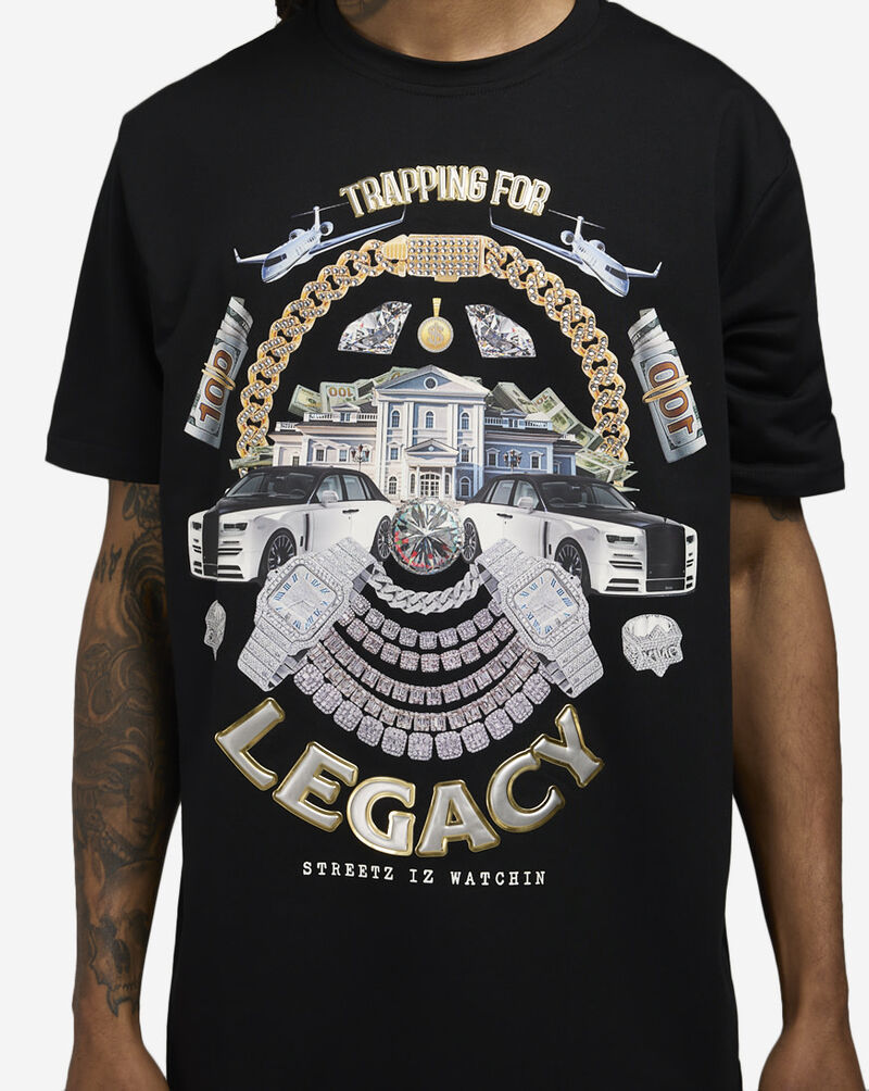 STREETZ IS WATCHIN Trapping For Legacy Tee SIW516504-BLK Black 3