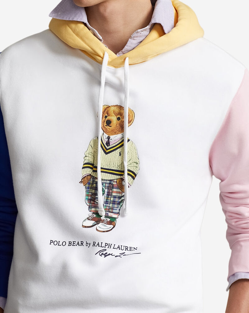 Shop Polo Ralph Lauren Preppy Bear Graphic Pullover Hoodie 710853351007-MUL  white | SNIPES USA