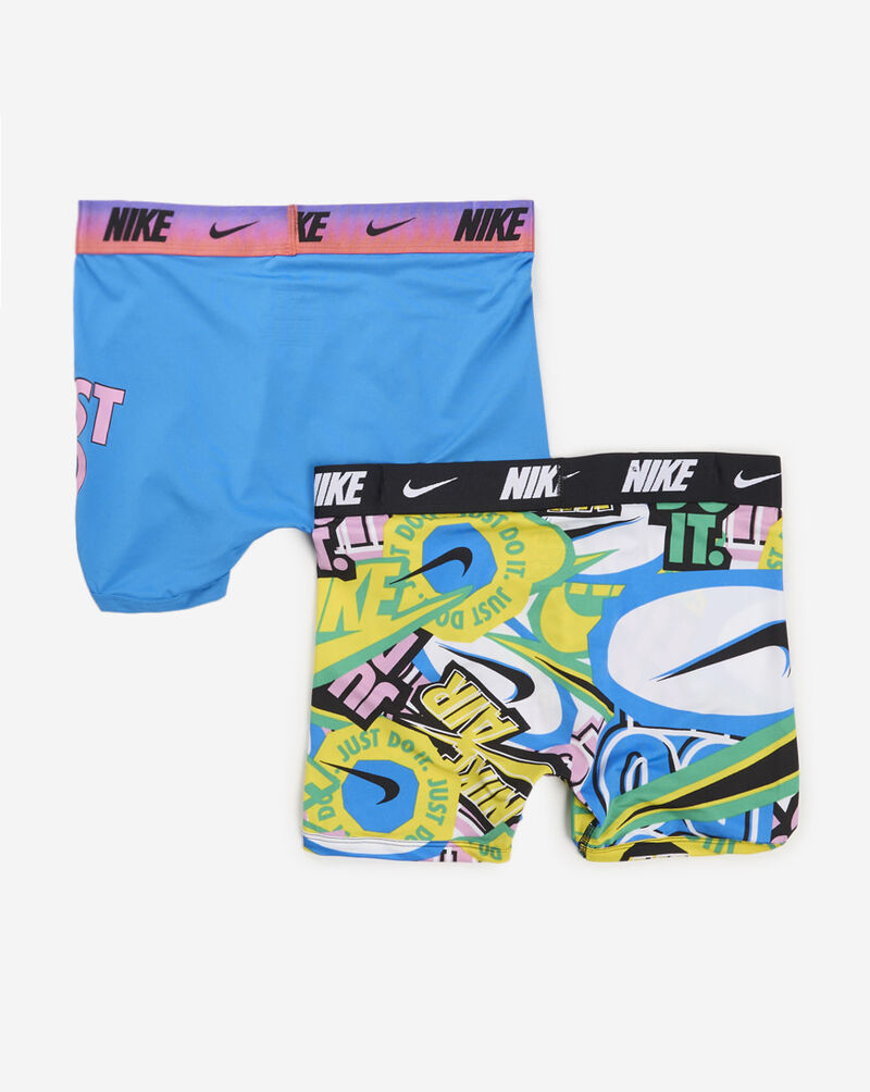 Nike Big Kids' 2PK Printed Boxer Briefs 9N1259-B68 Blue 3