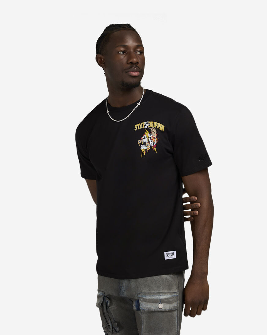 how（和田颯）S/S Tee Black 005 Shop Wedding Cake Stay Drippin' Tee WC1970786-BLK black