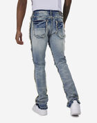 Semi-Stacked Frayed Jeans