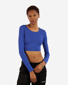 Long Sleeve Open Back Ribbed Crop Top