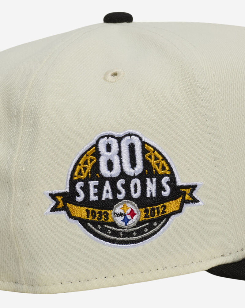 New Era 9Fifty Pittsburgh Steelers Curve A-Frame Snapback Hat 71094919 cream 2