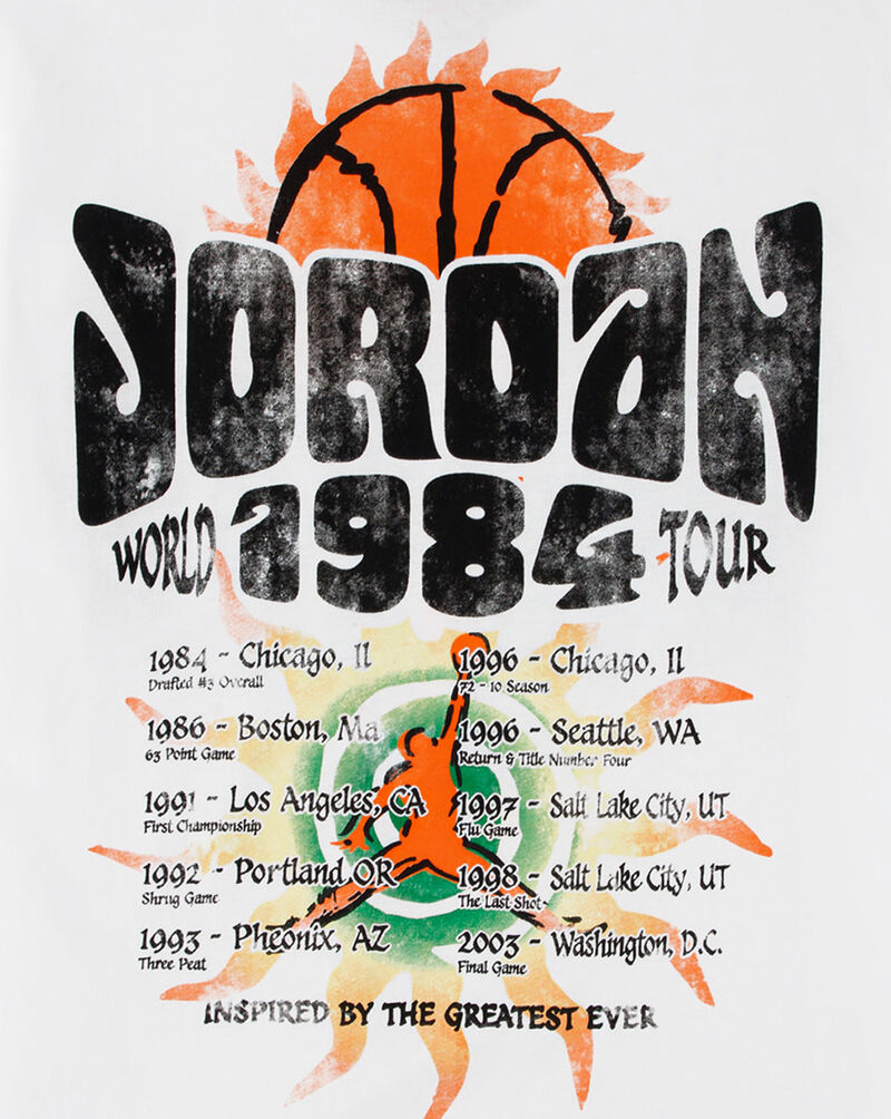 Jordan Big Kids' 1984 World Tour XXIII T-shirt 95F806-001 White 3