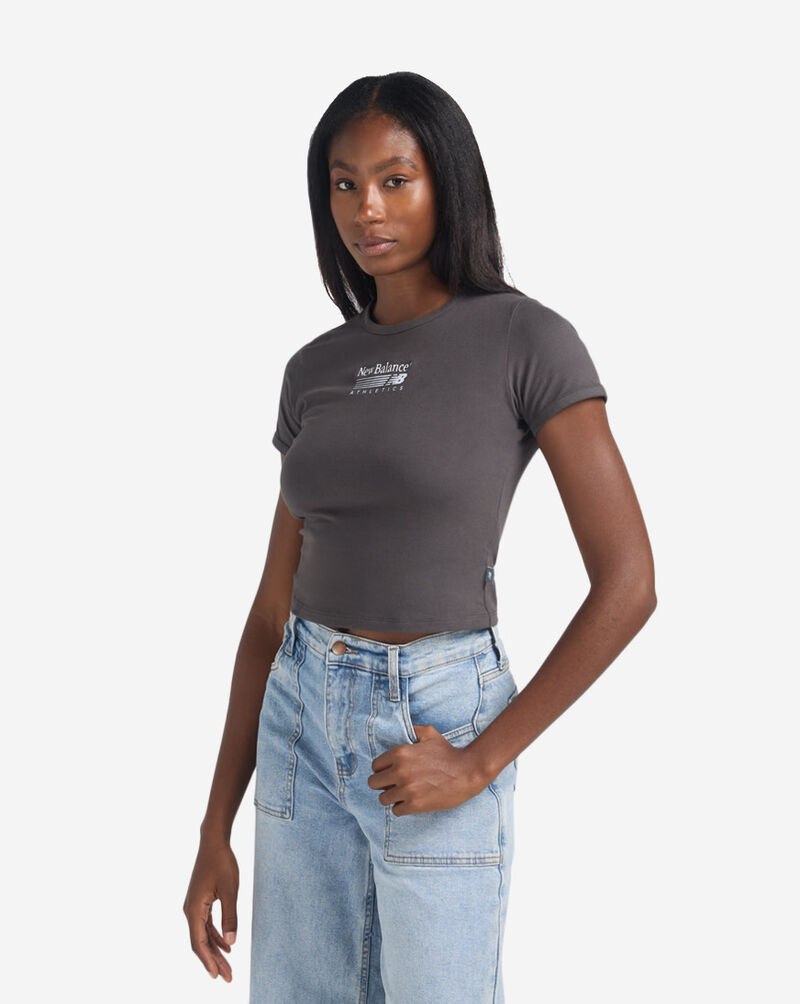 New Balance Trackside Ringer T-Shirt WT62O4MB-BLK Grey 1