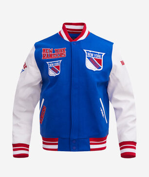 New York Rangers Retro Classic Rib Wool Varsity Jacket