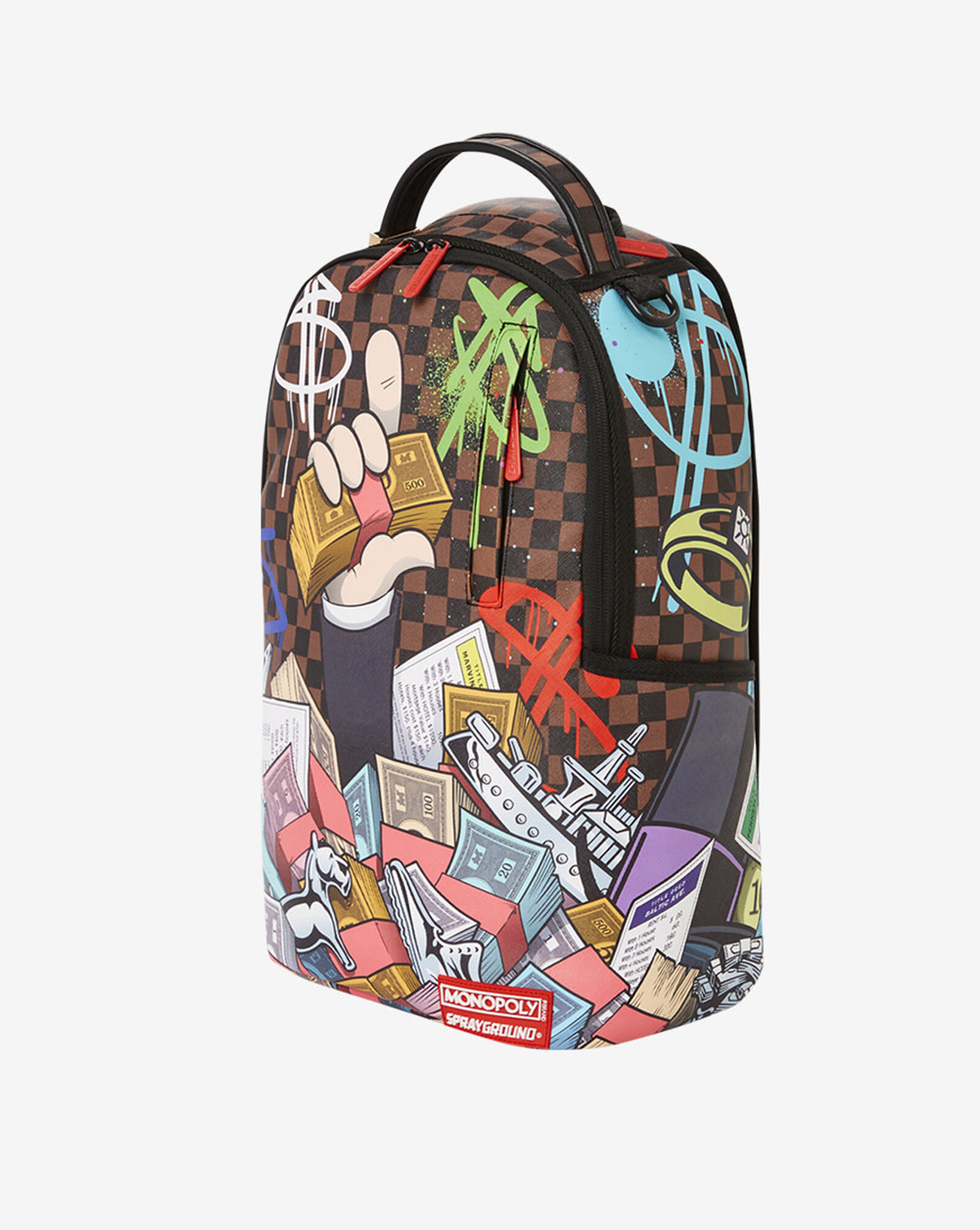 Sprayground Unisex Monopoly Money Shark DLXSR Backpack 910B5503NSZ