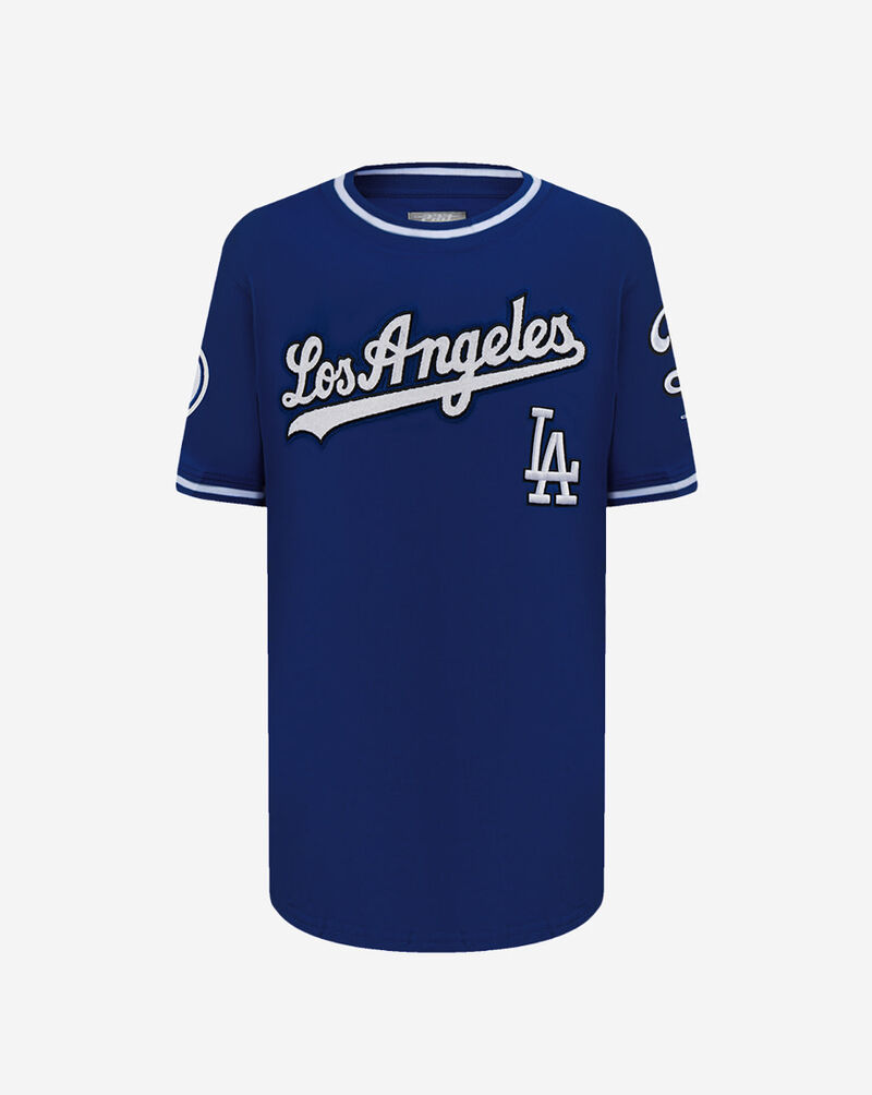 PRO STANDARD Big Boys' Los Angeles Dodgers Retro Classic Striped Rib Tee LLDB1315129-DBL Blue 1