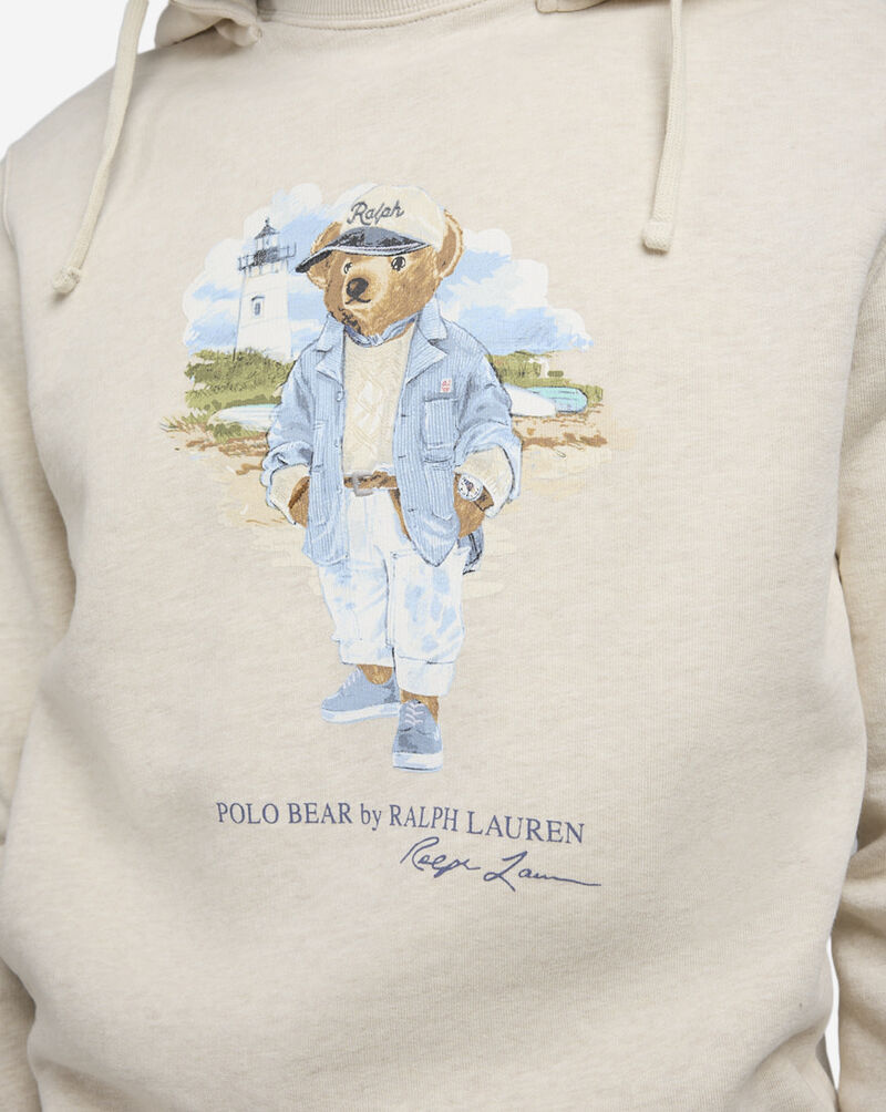 Polo Ralph Lauren Vintage Fleece Novelty Bear Hoodie 710966739001-CHLK cream 3