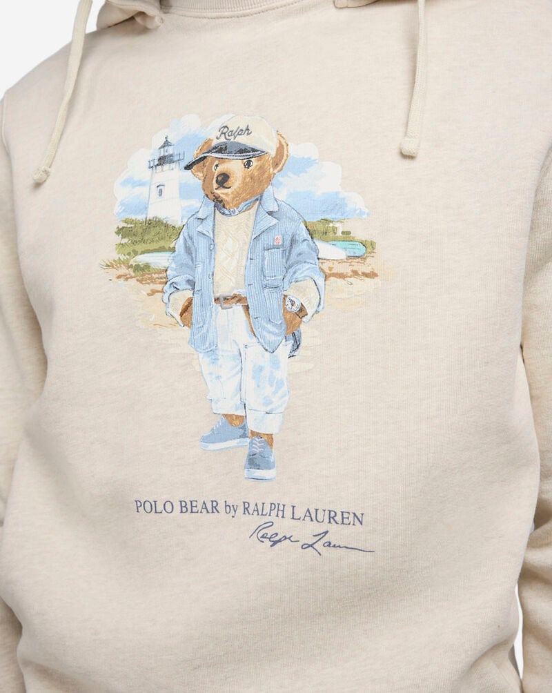 Polo Ralph Lauren Vintage Fleece Novelty Bear Hoodie 710966739001-CHLK cream 3