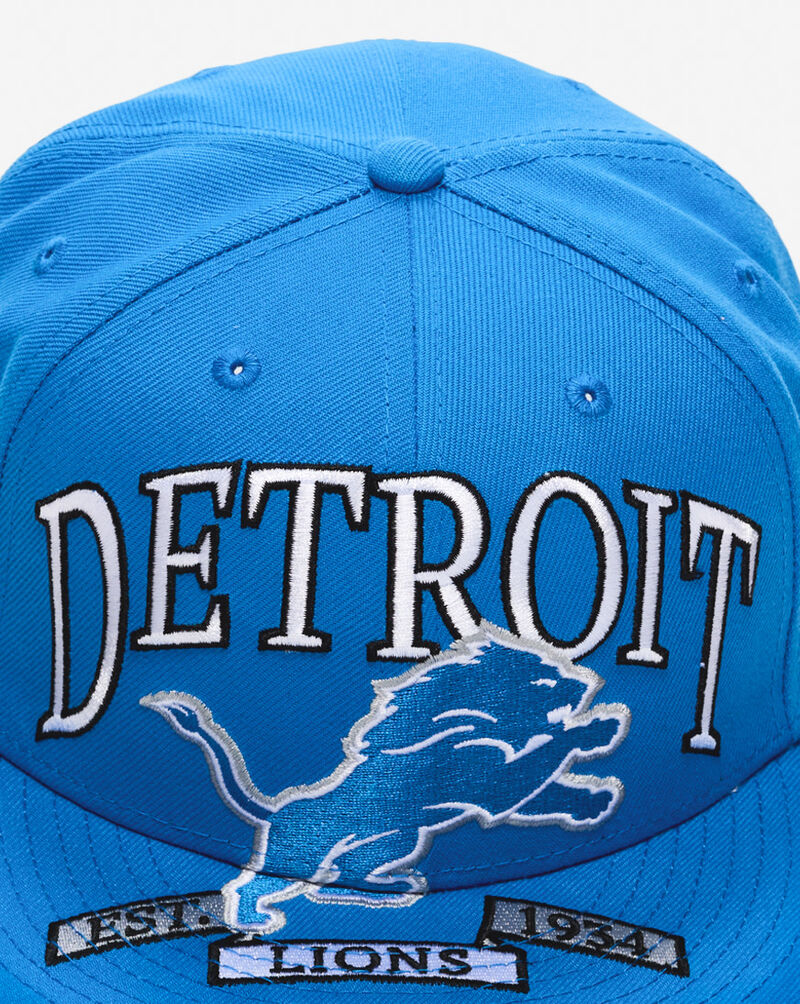 New Era 59Fifty Detroit Lions Oversized Script Fitted Hat 60693622 Blue 2
