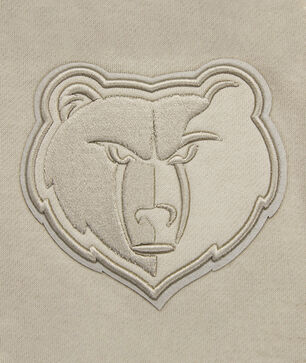 Memphis Grizzlies Neutral Drop Shoulder Fleece Pull Over Hoodie