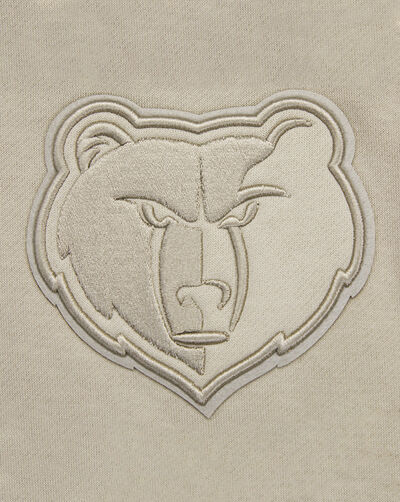 Memphis Grizzlies Neutral Drop Shoulder Fleece Pull Over Hoodie