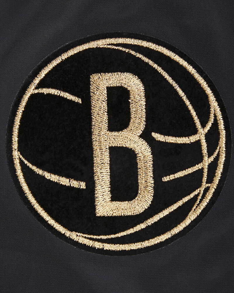 PRO STANDARD Brooklyn Nets Holiday Glam Satin Jacket BBNU59337-BLK Black 5