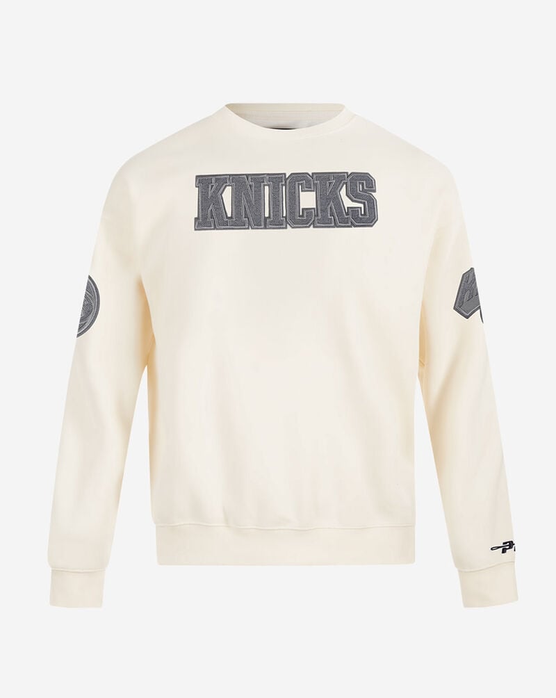 PRO STANDARD New York Knicks Reverse French Terry Drop Shoulder Fleece Crewneck BNK5515857-EGG cream 1