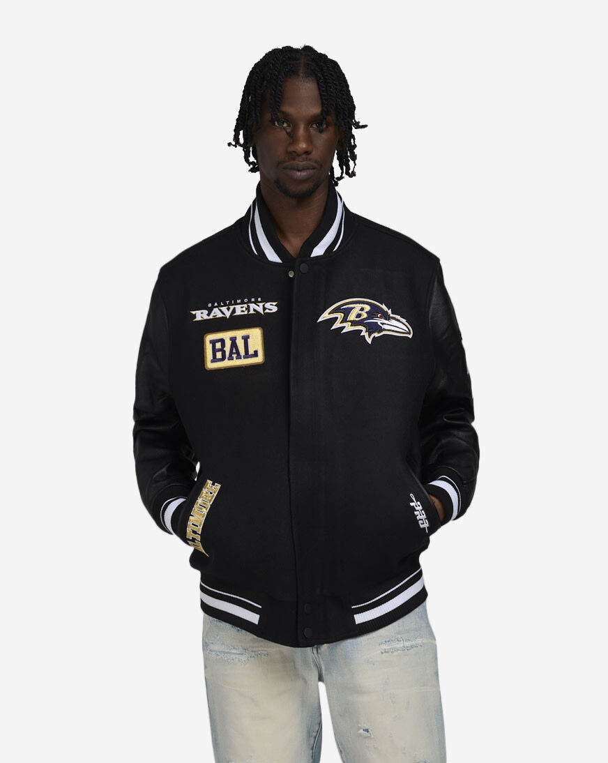 Shop PRO STANDARD Baltimore Ravens Pro Area Code Varsity Jacket