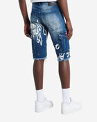 Cargo Art Doodle Denim Shorts