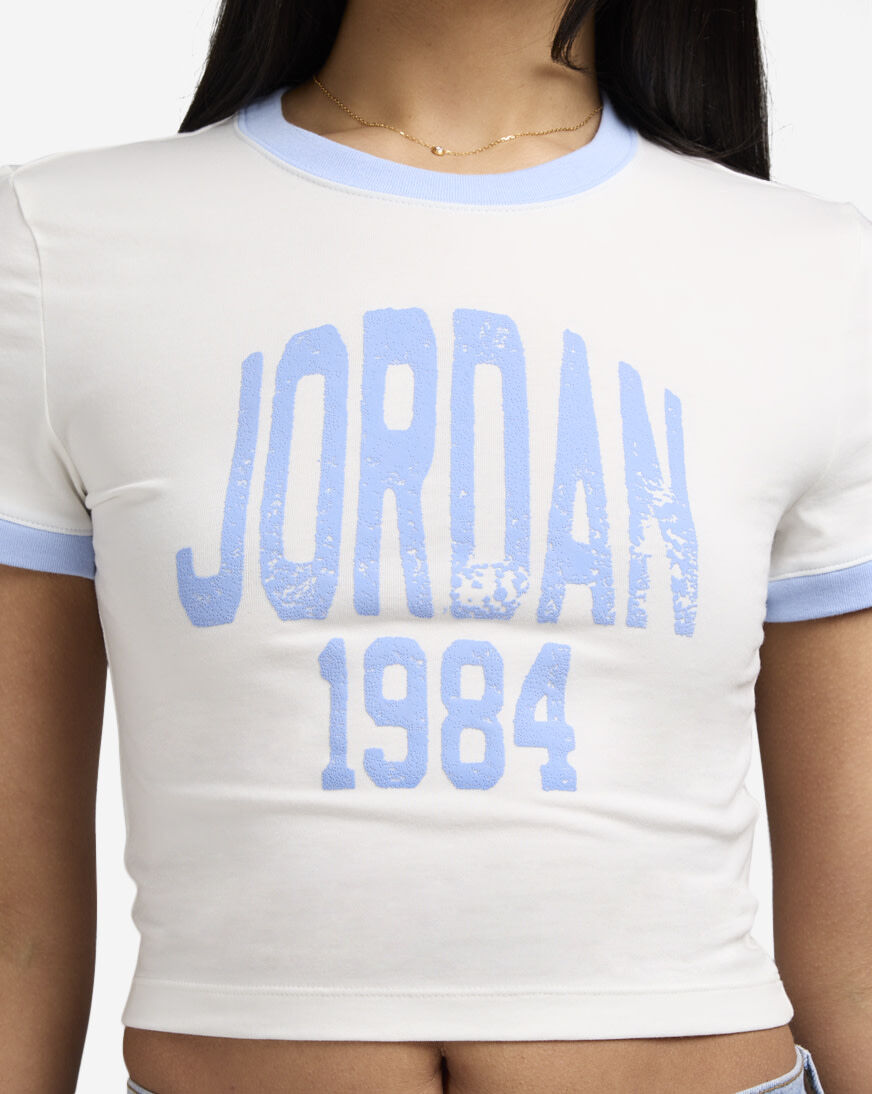 Shop Jordan Cropped Graphic T-Shirt HJ0196-133 white