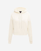Detroit Pistons Neutral Cropped Fleece Pull Over Hoodie
