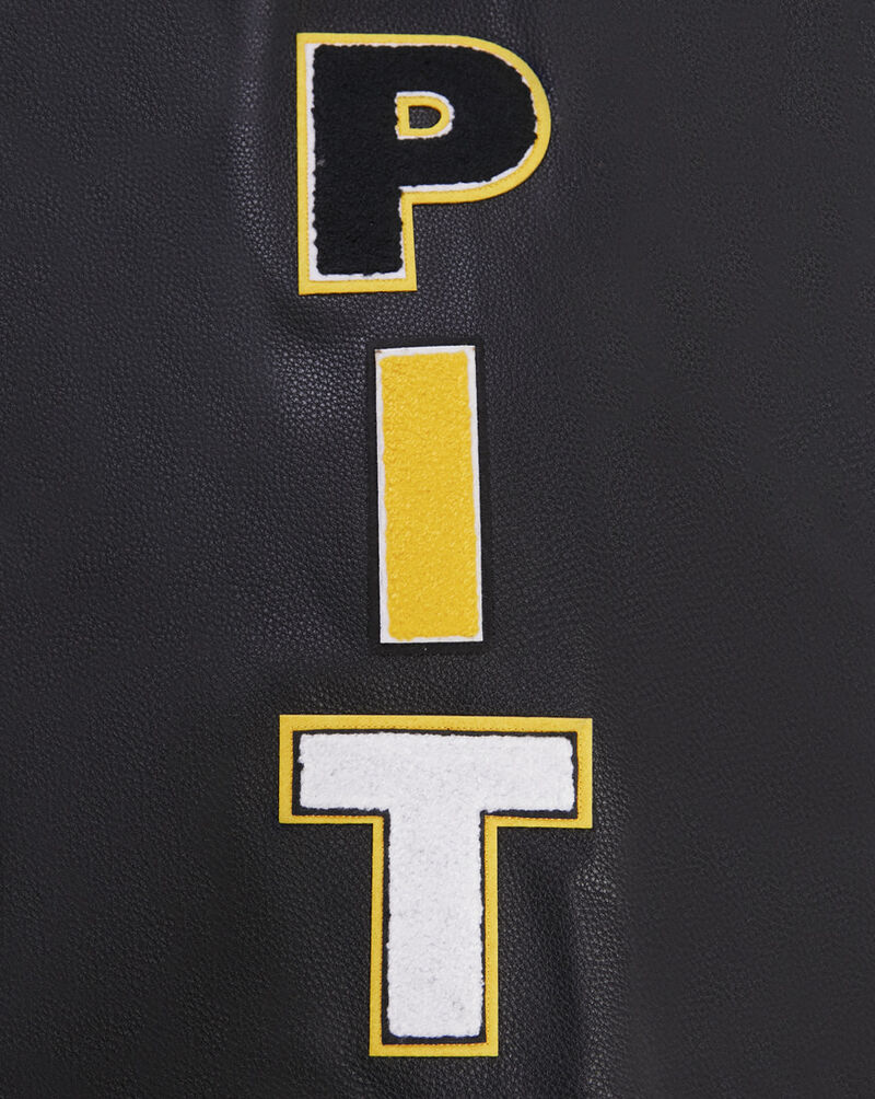 PRO STANDARD Pittsburgh Steelers Classic Wool Varsity Jacket FPS6410182-BLW Black 4
