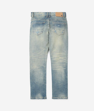Kids' Distressed Stud Leg Denim Jean