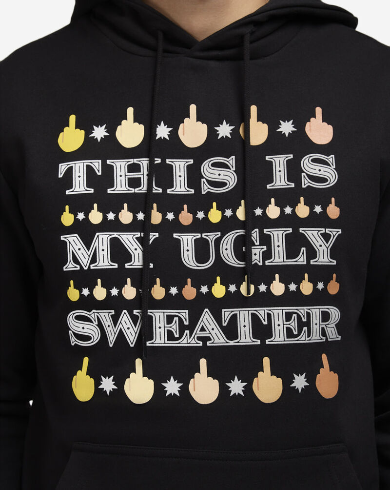 Urban Classics Ugly Sweater 2.0 Hoodie  MTUS319-00007 Black 3