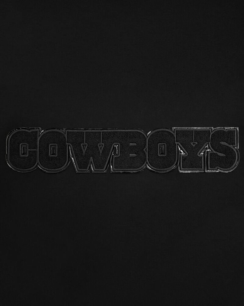PRO STANDARD Dallas Cowboys Triple Black Double Knit Pull Over Hoodie FDC5410308-BLK Black 2
