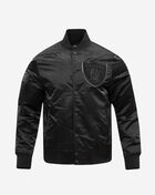 Las Vegas Raiders Triple Black Satin Jacket
