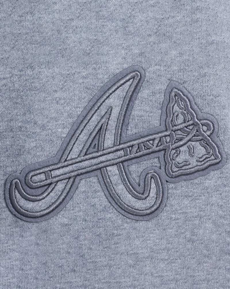 PRO STANDARD Atlanta Braves Neutral Fleece Short  LAB336996-DHG Grey 4