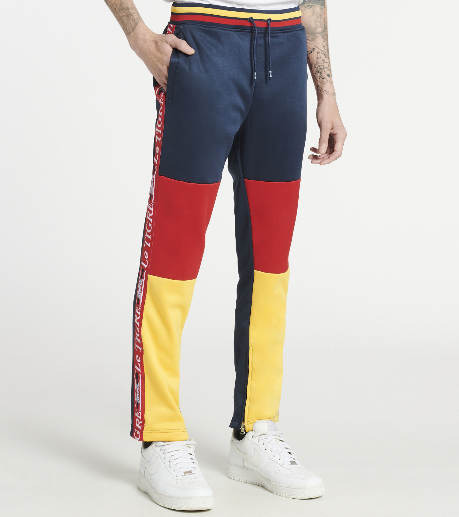 Shop American Stitch Tri Color Track Pants LT556 963 multi