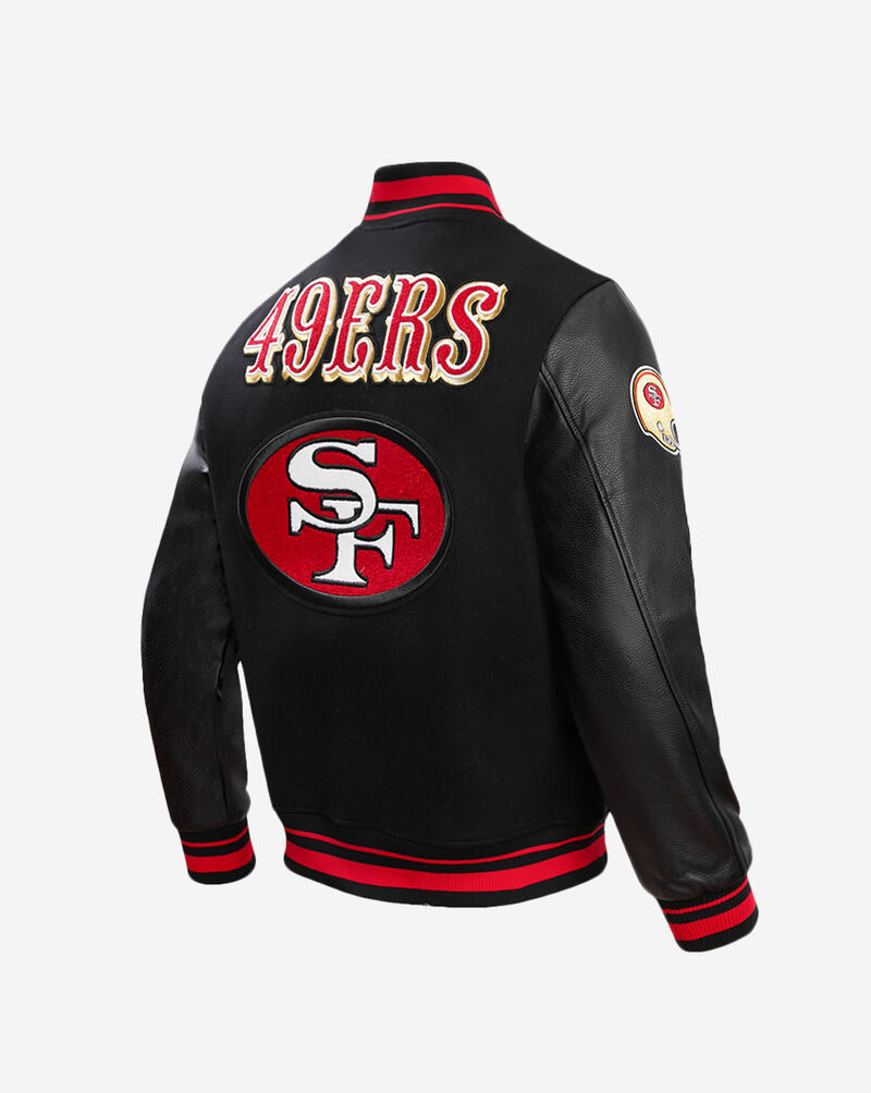 PRO STANDARD San Francisco 49Ers Retro Classic Rib Wool Varsity Jacket FS4643598-BRK Black 3