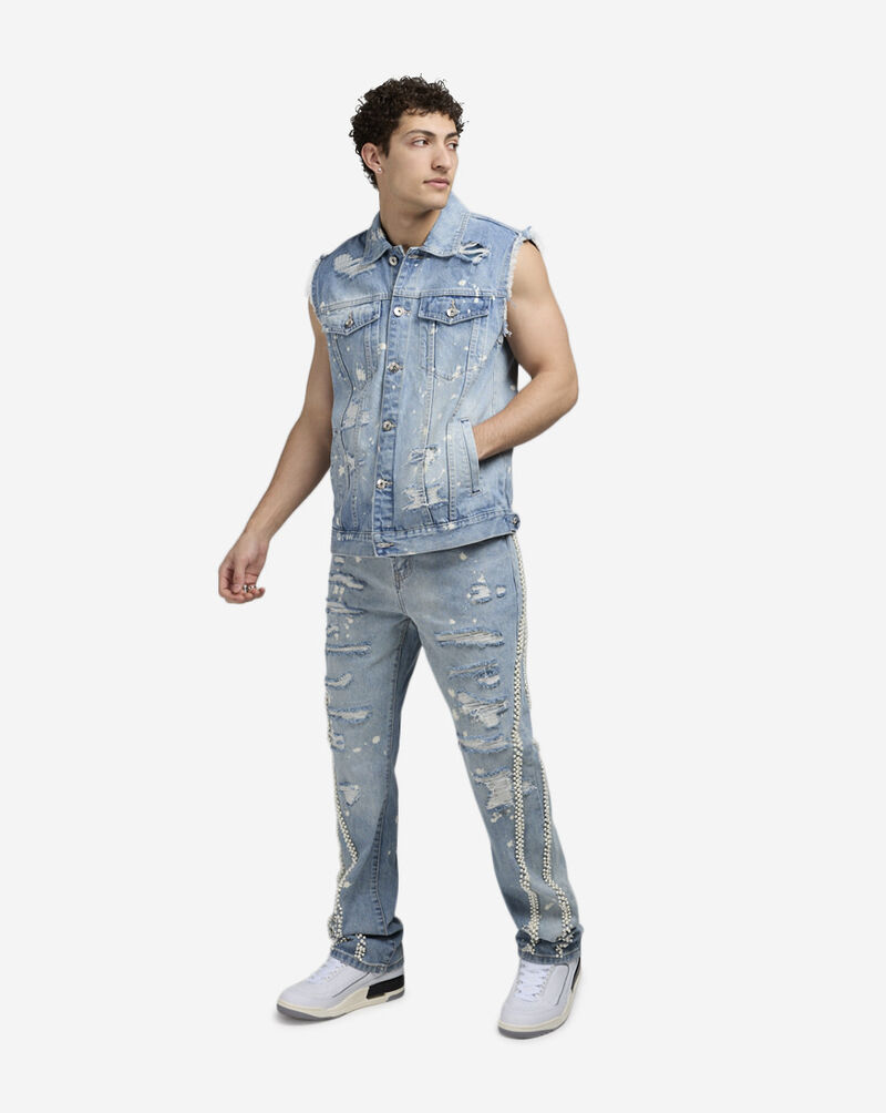 Decibel Pearl Denim Vest DECWJKT035-IND Blue 4