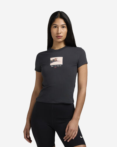 No Finish Line Cropped Graphic T-Shirt