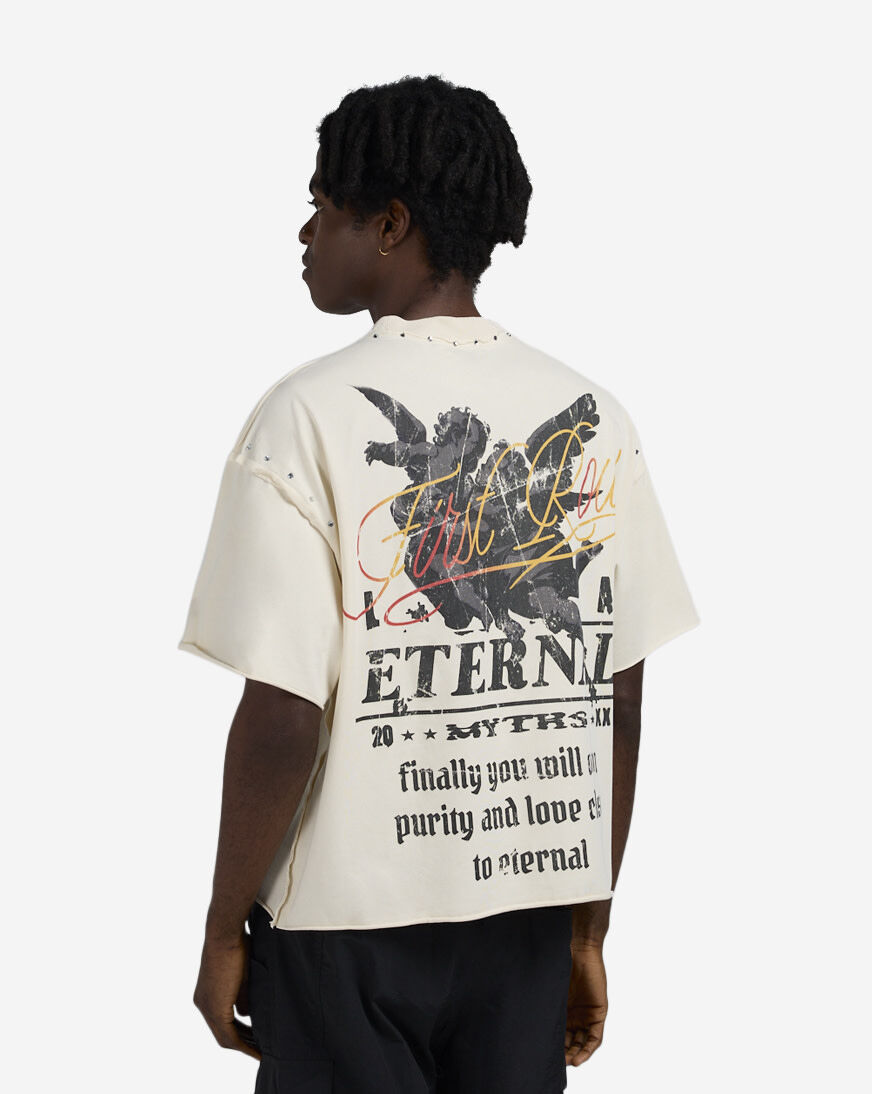 Shop First Row Eternal Cropped Tee FRT2226S-ECR cream | SNIPES USA