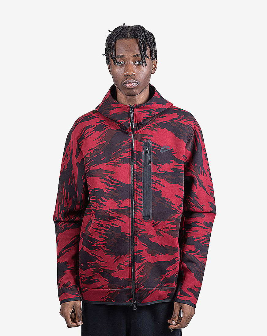 nike tech fleece hoodie red